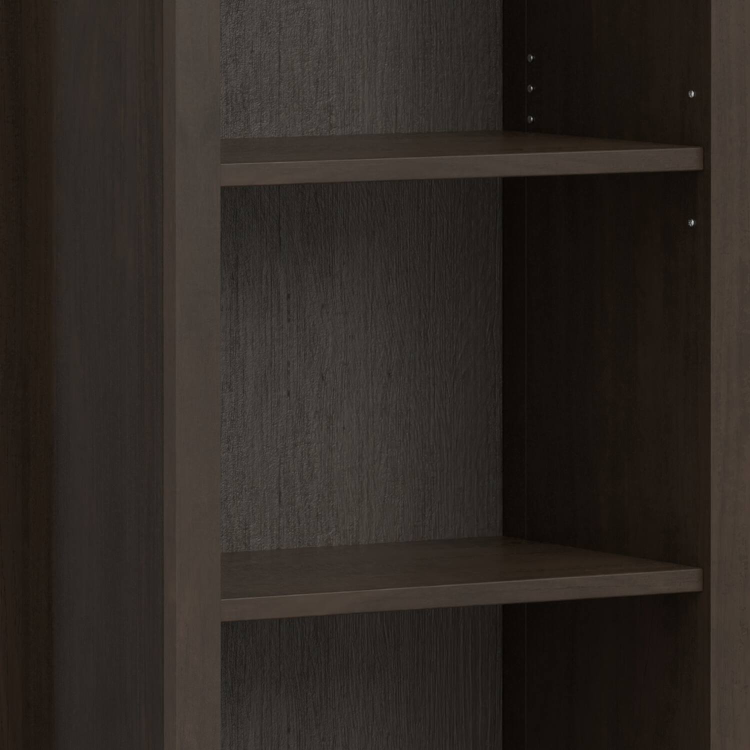 Alt View 5. Simpli Home - Simpli Home Amherst 24 inch Wide Solid Wood Transitional 5 Shelf Bookcase in Hickory Brown - Hickory Brown.