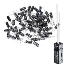 Unique Bargains - 22uF 25V 5x11mm Electrolytic Capacitor, 105C High Temp Radial Leads, for TVs/LCDs/VCD, 60pcs - Black