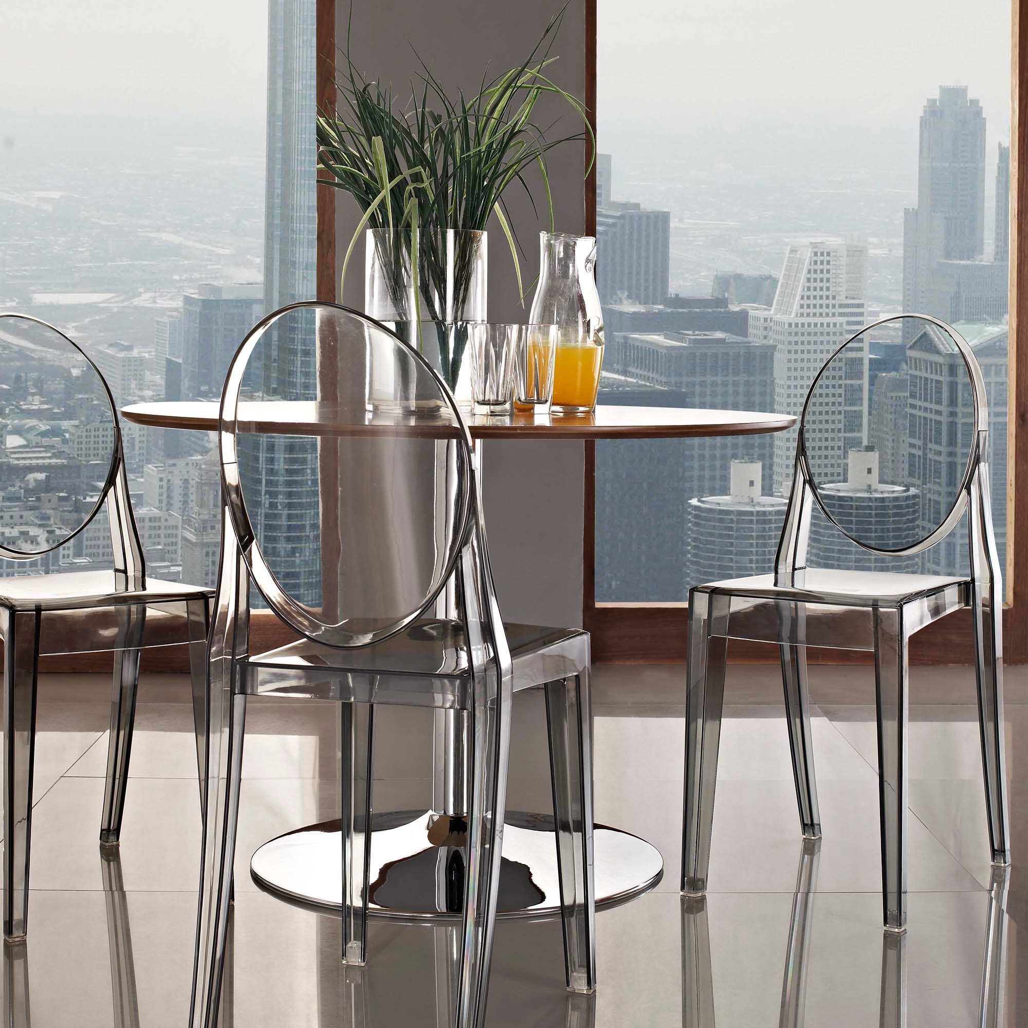Alt View 3. Modway - Casper Dining Chairs Set of 2 by Modway - Clear.