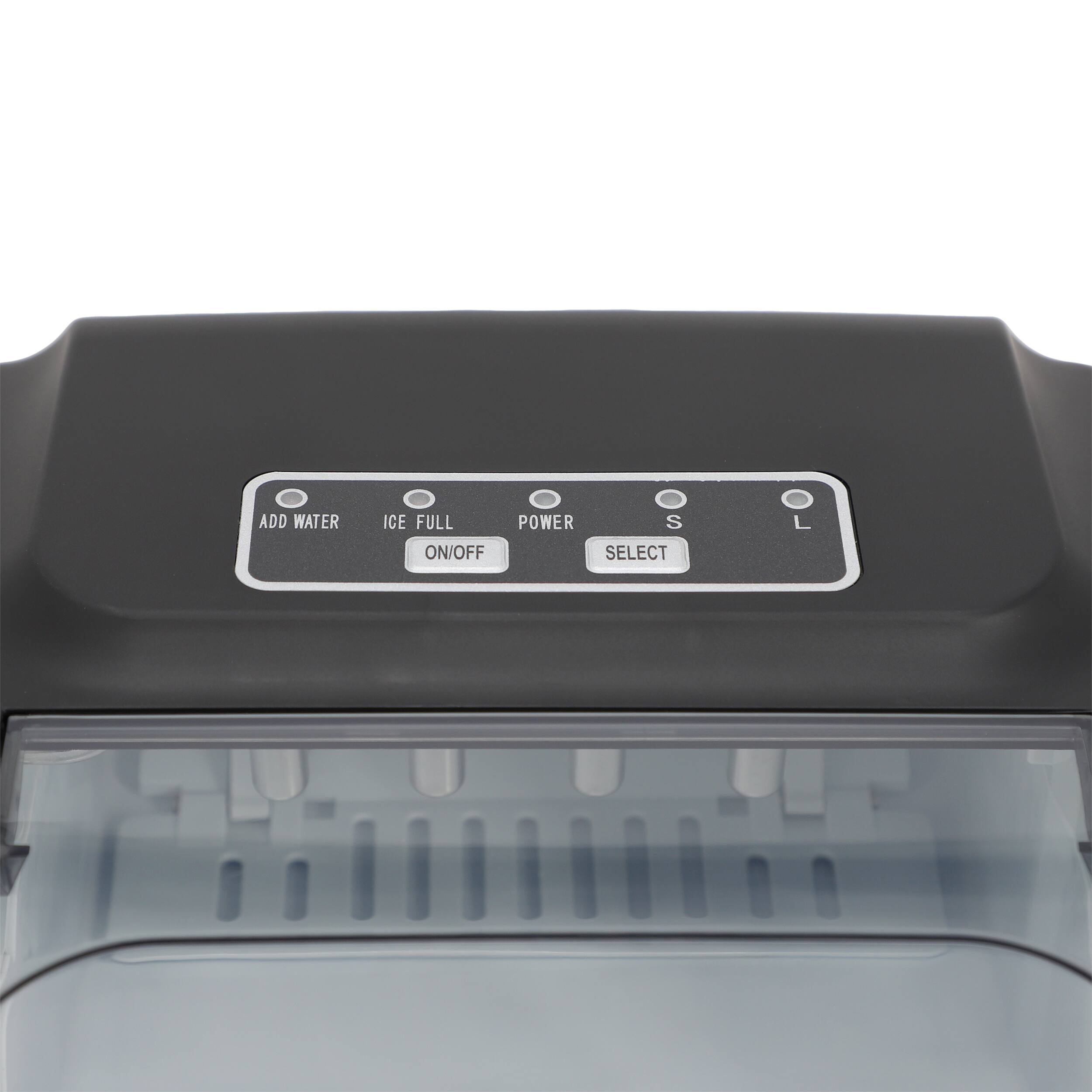 ADD WATER, ICE FULL, POWER, S, ON/OFF, SELECT, L