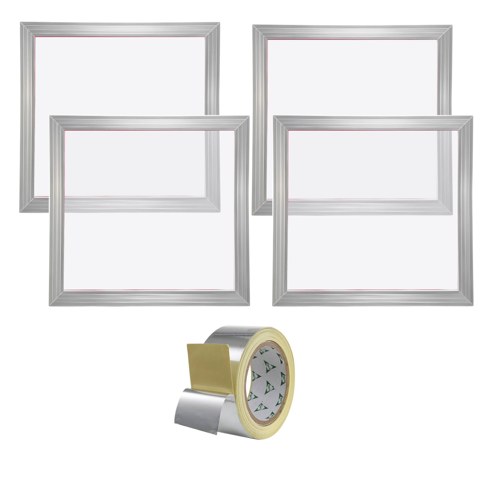 Alt View 5. VEVOR - Screen Printing Kit, 4 Pieces Aluminum Silk Screen Printing Frames, 20x20inch Silk Screen Printing Frame - Silver.