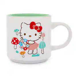 Silver Buffalo - Sanrio Hello Kitty Mushrooms Single Stackable Ceramic Mug | Holds 13 Ounces - Red