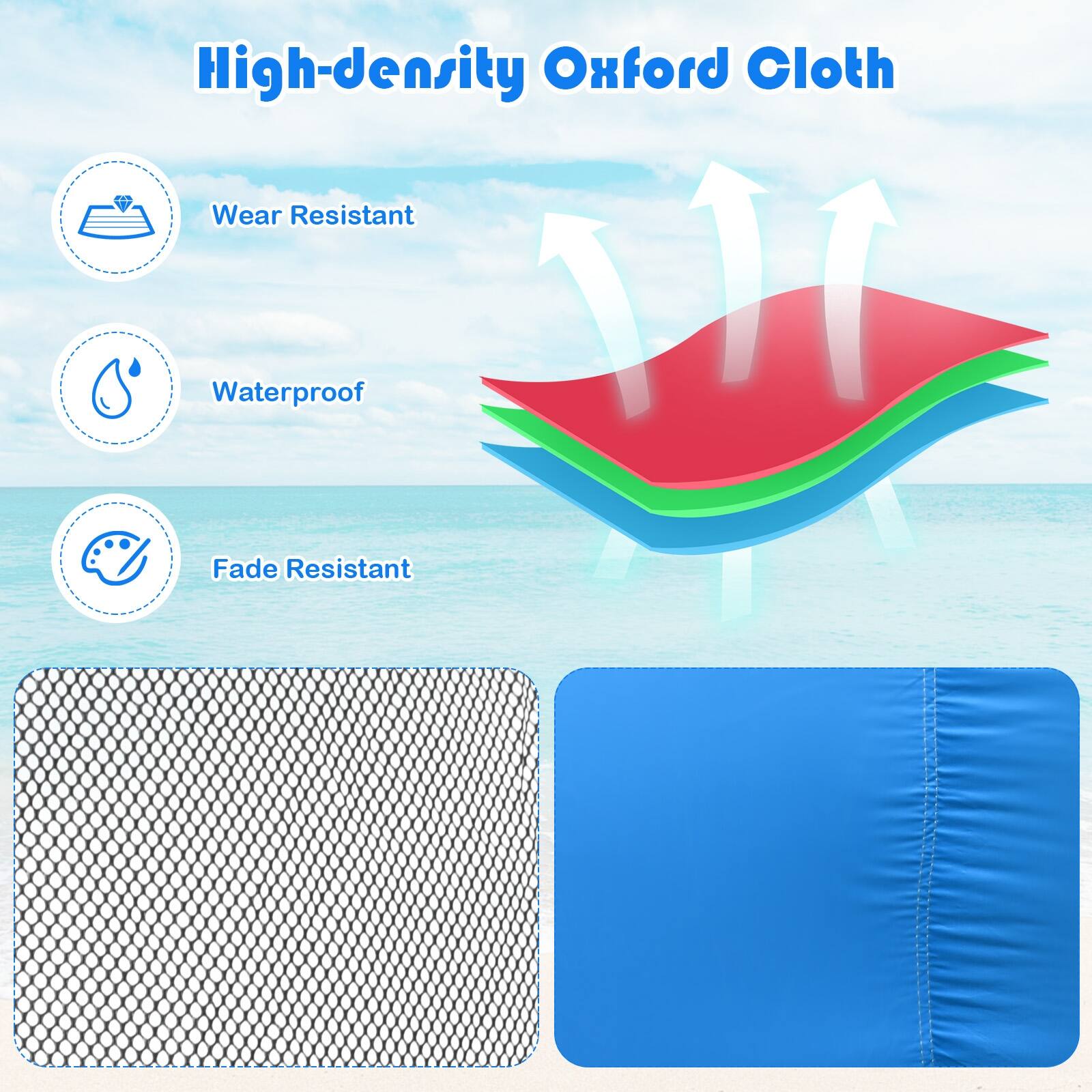 High-density Oxford Cloth

- Wear Resistant
- Waterproof
- Fade Resistant