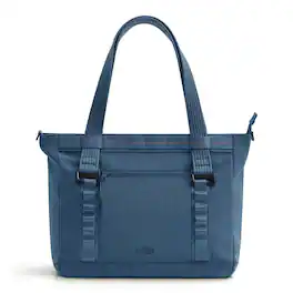 Bagsmart - Moss Tote Bag for Women, Lightweight Shoulder Bag for 15.6"Laptop, Water-Resistant Handbag for Work Travel - Blue