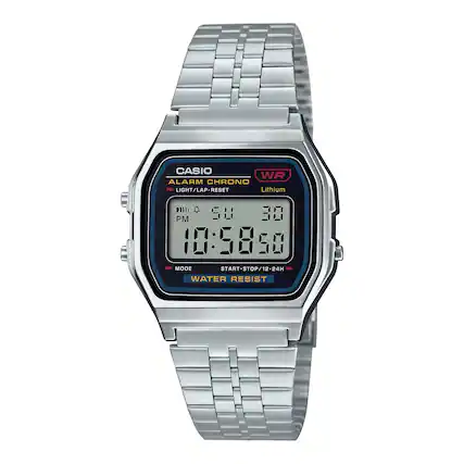 CASIO
ALARM CHRONO
LIGHT/LAP-RESET
WR
Lithium
10:58:50
PM
30
MODE
START-STOP/12-24H
WATER RESIST