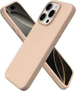 Ornarto - Designed for iPhone 16 Pro Case 6.3", Liquid Silicone 3 Layers Full Covered Protective Cover - Nude Taupe