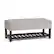 Front Zoom. Simpli Home - Cosmopolitan Storage Ottoman Bench with Open Bottom - Cloud Grey.