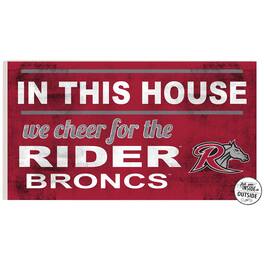 Jardine - Rider Broncs 11'' x 20'' Indoor/Outdoor In This House Sign - Maroon