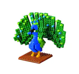 Brixies - PEACOCK Building Set for Kids
