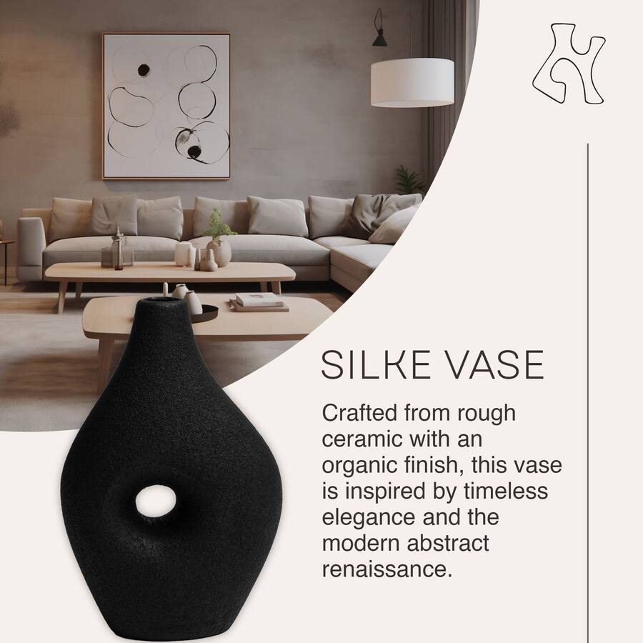 Maven Lane Villa Moda Silke Large Genie Decorative Modern Vase, Medium ...