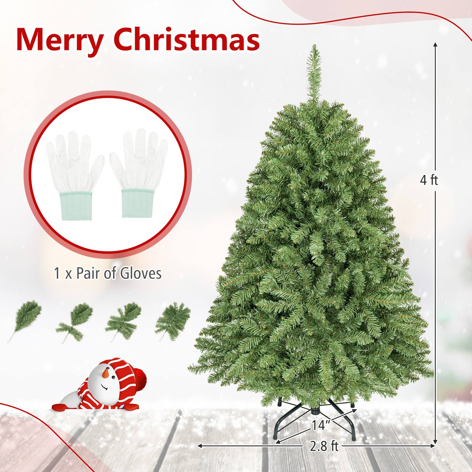 Merry Christmas

4 ft

1 x Pair of Gloves

14" 2.8 ft