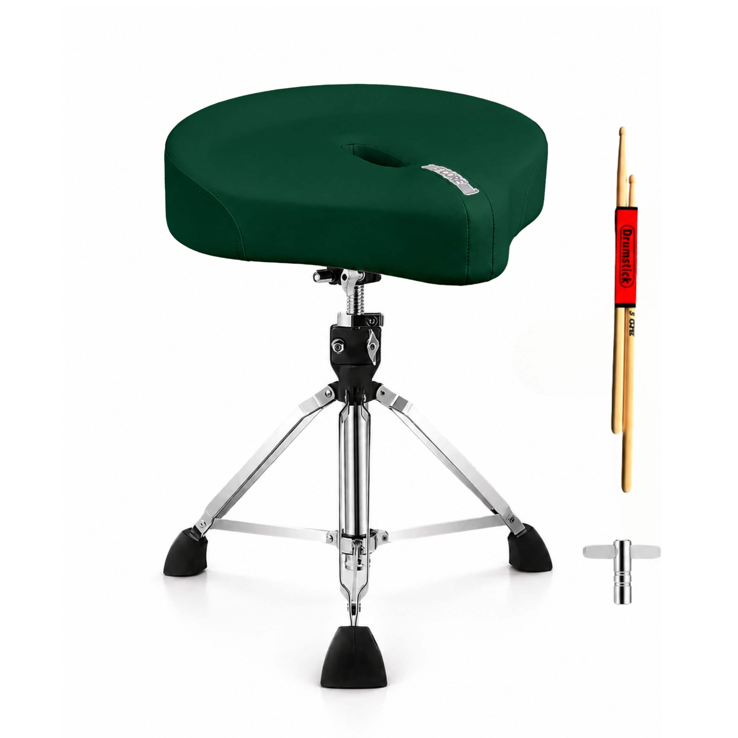 "5 CORE - Drum Throne w 4.5"" Padded Stool Adjustable Drummer Chair - Green" price history on PriceWatchPro