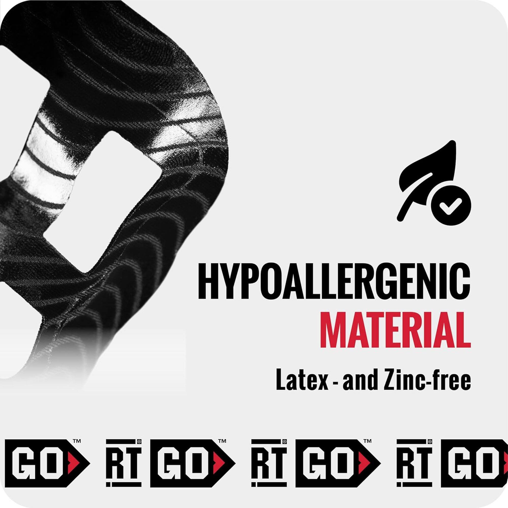HYPOALLERGENIC MATERIAL  
Latex- and Zinc-free  

TM RT GO  
TM RT GO  
TM RT GO  
TM RT GO
