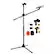 Front. 5 CORE - 5 Core Mic Stand Floor Height Adjustable Tripod Microphone Stands w Extending Telescoping Boom Arm-MS DBL - Black.