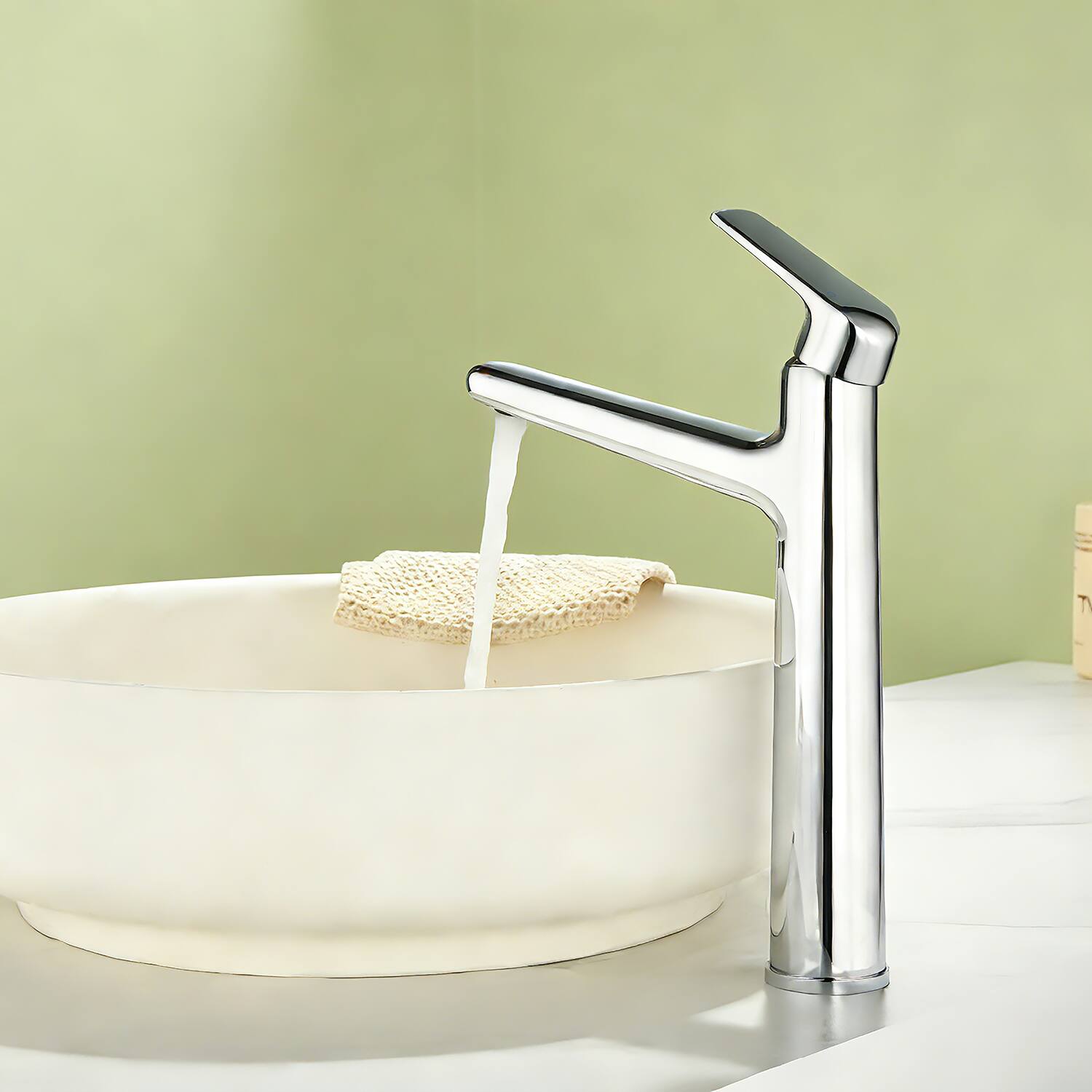 Alt View 4. Boyel Living - Chrome Single Handle Bathroom Faucet Solid Brass 24-Inch Hose - Chrome.