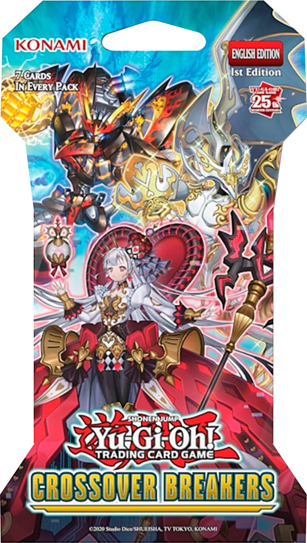 Konami Yu-Gi-Oh! Trading Card Game Crossover Breakers 2020 Studio Dice Shueisha TV Tokyo, Konami English Edition 7 Cards in Every Pack 25th Anniversary Edition