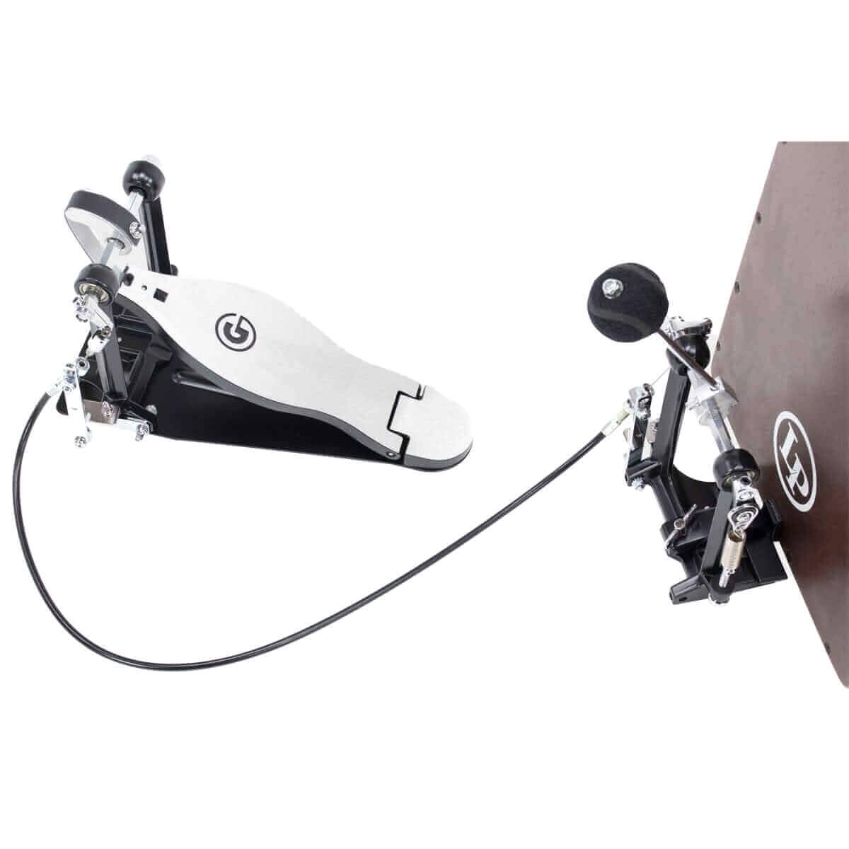 Left. Gibraltar Hardware - Cajon Pedal Mounting Bracket, Secure Hoop Clamp Adapter for Remote Bass Drum Pedals, Fits Most Cajon Depths.