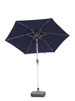 Ecooso - 7.5FT Patio Umbrella,Push Button Tilt and Crank, UV Protection Waterproof with 6 Sturdy Ribs for Garden, Deck, Pool - Navy Blue