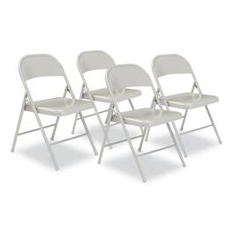 National Brand - 900 Series All-Steel Folding Chair Supports Up to 250 lb 17.75 Seat Height Seat Back Base 4/Cartpn - Gray