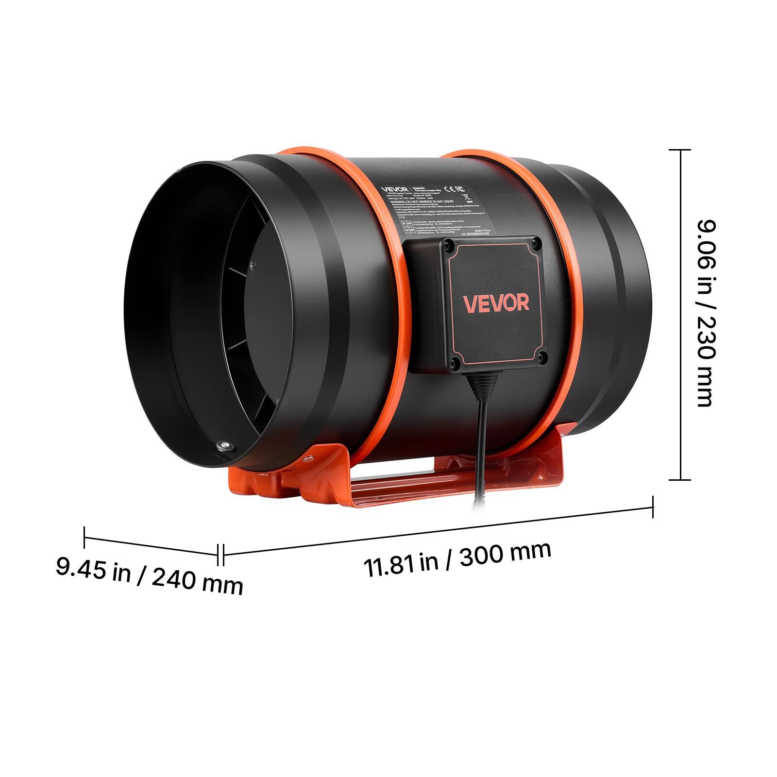 VEVOR CCR I T

- 9.06 in / 230 mm
- 9.45 in / 240 mm
- 11.81 in / 300 mm