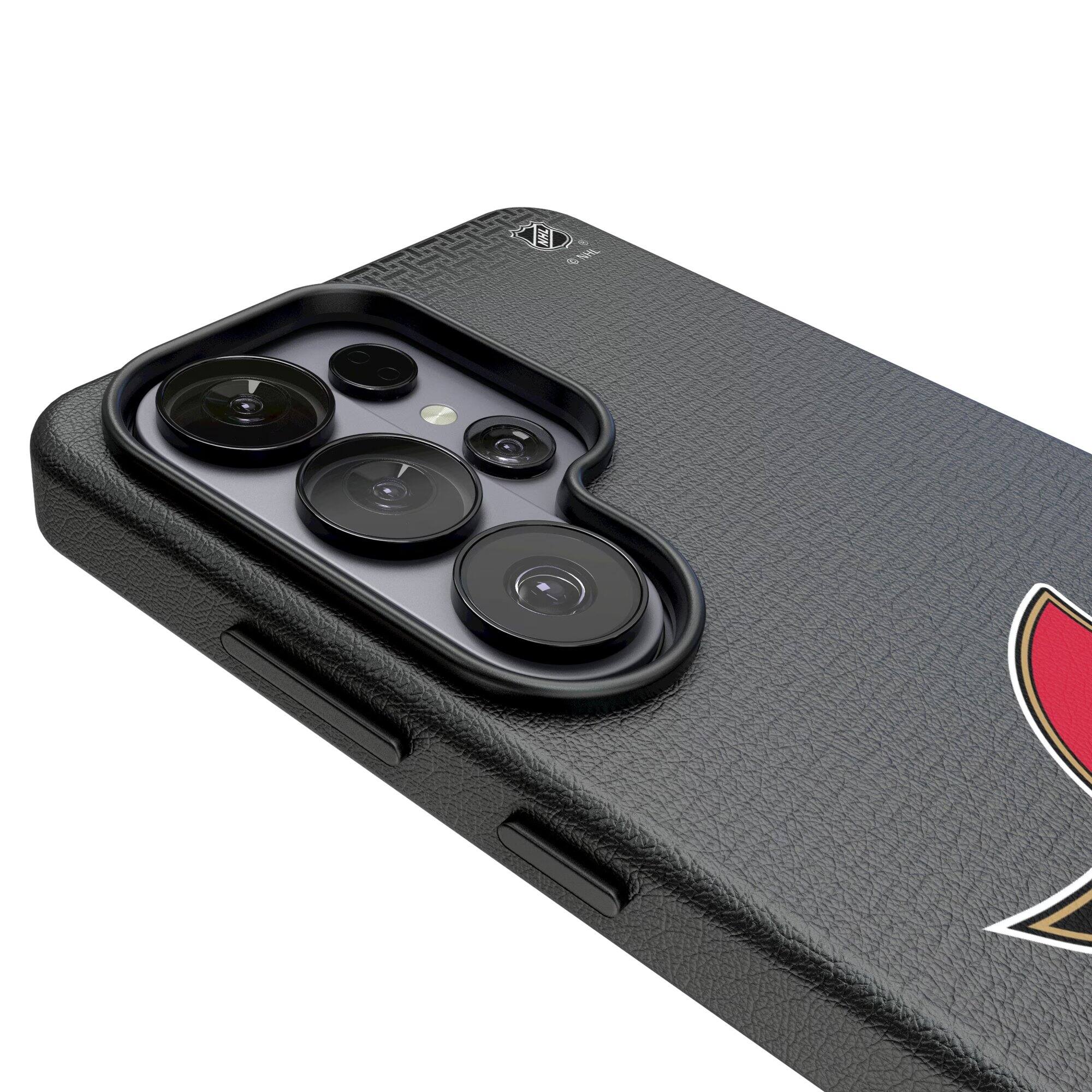 Alt View 2. Keyscaper - Ottawa Senators Linen Galaxy Magnetic Bump Case - S25 - Black.