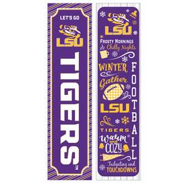 Evergreen Enterprises - LSU Tigers 47" Double Sided Winter Leaner Fan Sign - Multicolor