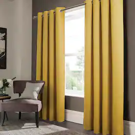 RT Designers Collection - Anchorage Premium Blackout Grommet Curtain Panel 54" x 63" - Yellow