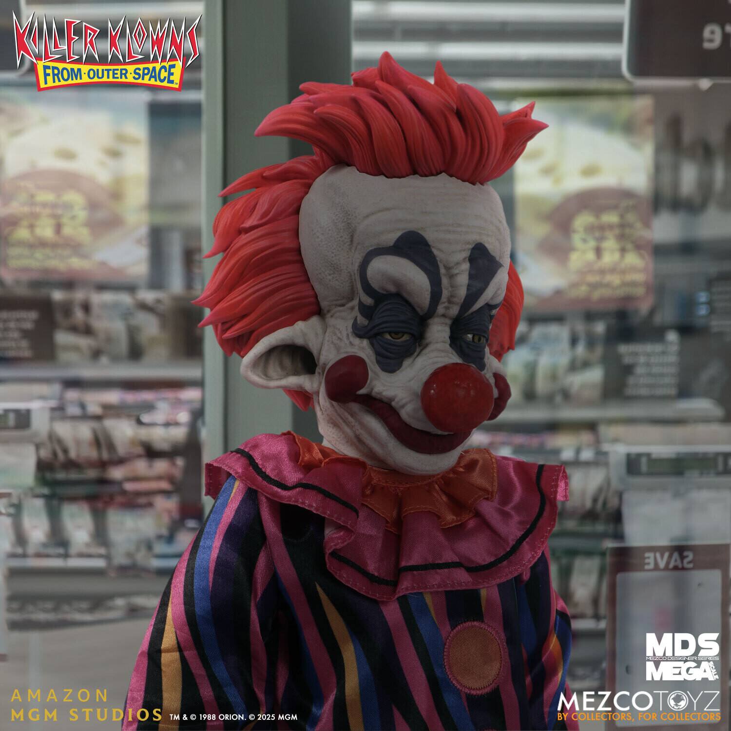 Killer Klowns from Outer Space

Amazon MGM Studios TM & © 1988 Orion. © 2025 MGM

MDS Mega MezcoToyz by Collectors, for Collectors