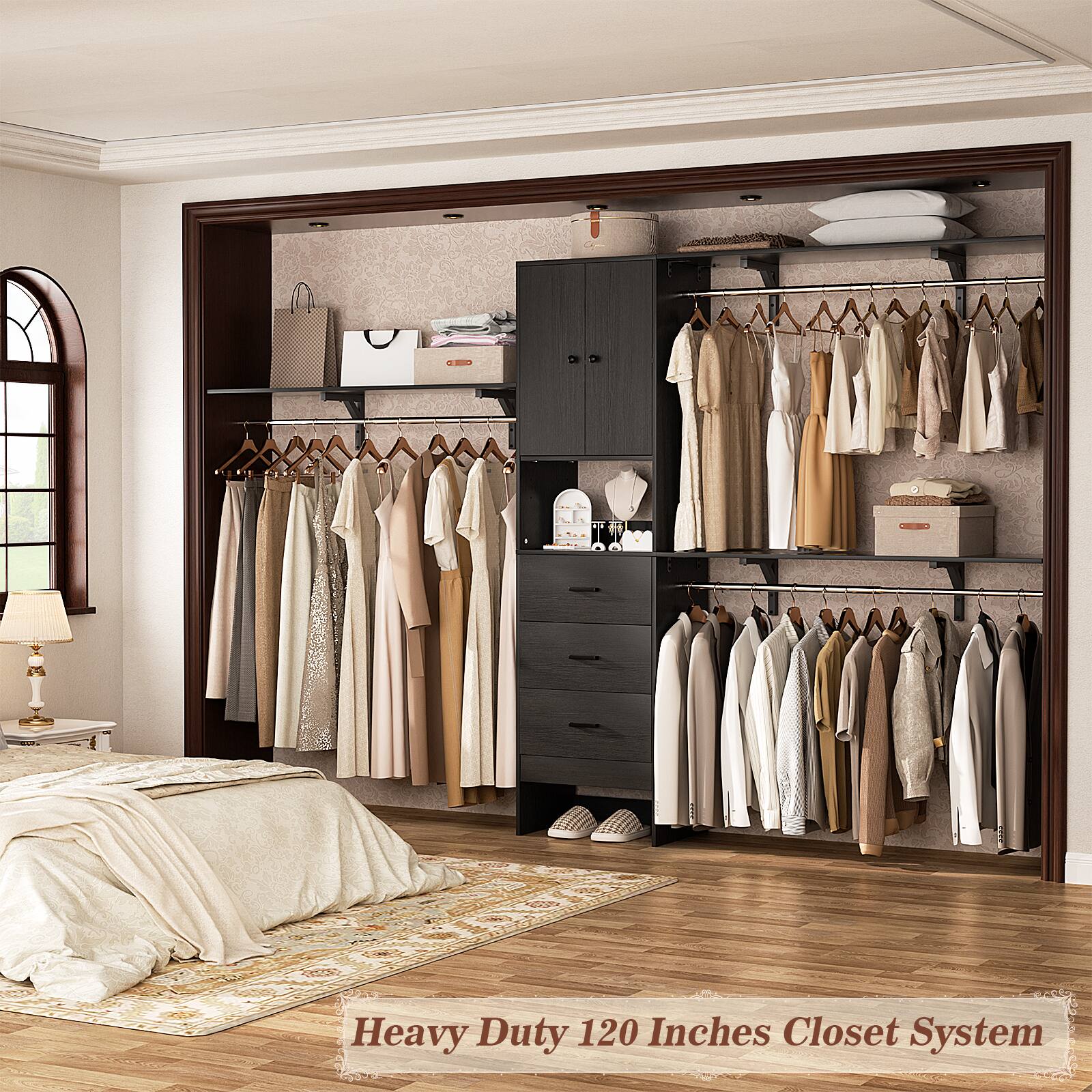 Heavy Duty 120 Inches Closet System