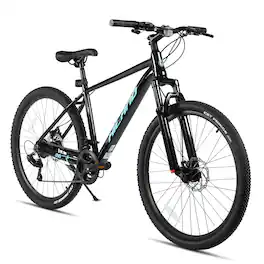 HILAND - 26 Inch Mountain Bike with 21-Speed for Men Women, Suspension Fork MTB Bicycle for Adult - Black