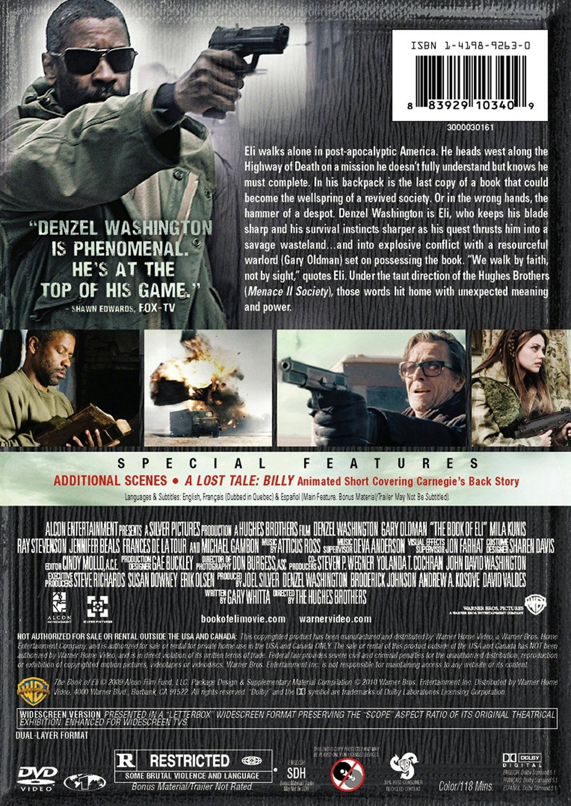 Angle. The Book of Eli (DVD Widescreen) [DVD].