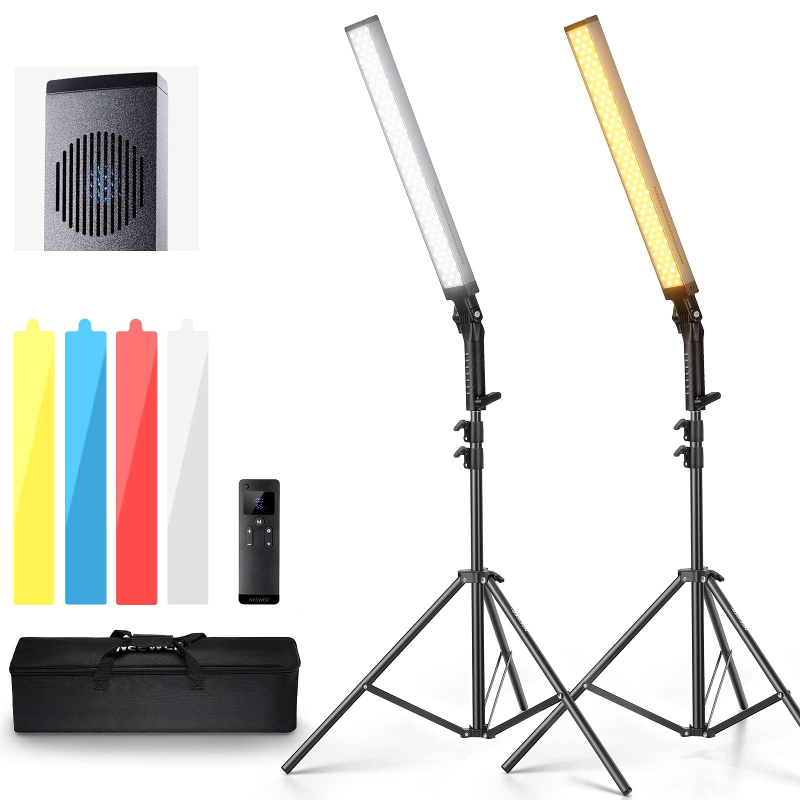 Neewer - 40W 2.4G LED Video Light Stick Kit, CRI97, Full Accessories, BH20B