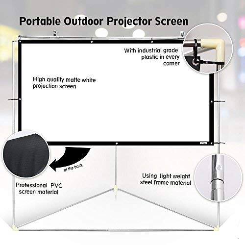 Portable Outdoor Projector Screen

- With industrial grade plastic in every corner
- High quality matte white projection screen
- Professional PVC screen material
- Using light weight steel frame material