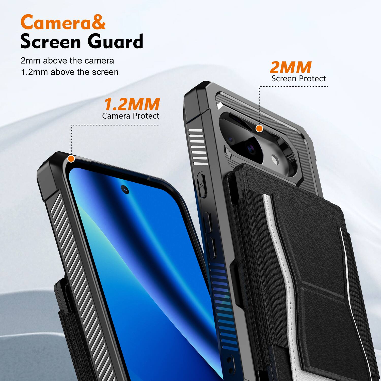 Camera & Screen Guard  
2mm above the camera  
1.2mm above the screen  

1.2MM Camera Protect  
2MM Screen Protect