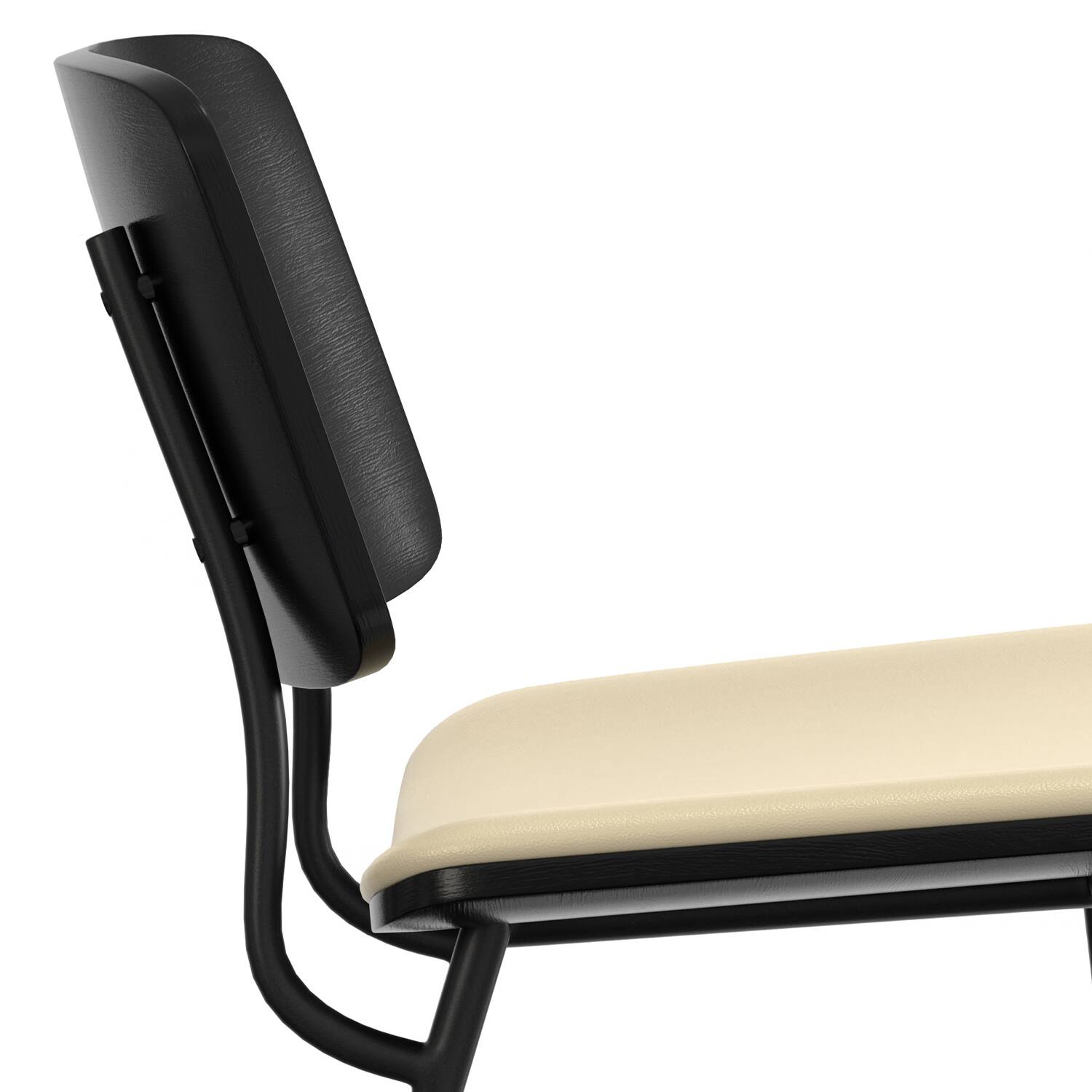 Alt View 6. Simpli Home - Hayley Dining Chair (Set of 2) in Cream Vegan Faux Leather - Cream.