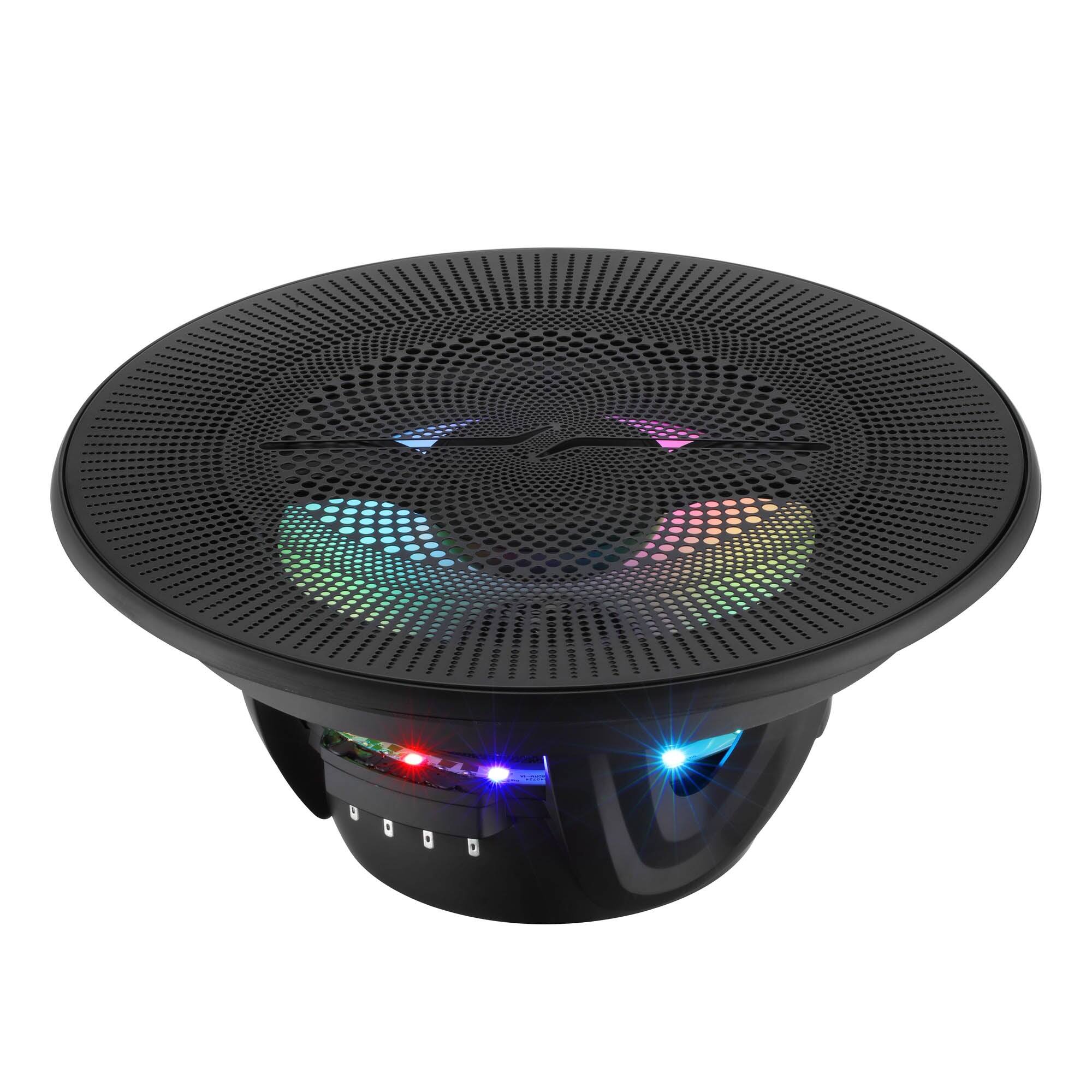 Angle. DS18 Audio - NXL 8" 2-way Coaxial Speaker with Built-in Driver and Grille (Pair), 175W RMS 4-Ohm - Black.