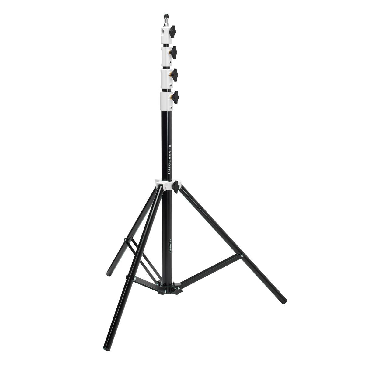 Alt View 4. Flashpoint - Flashpoint Pro Heavy-Duty Air-Cushioned Light Stand (White, 9.5').