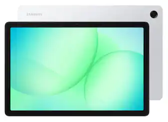 Front. Samsung - Galaxy Tab A11+ - 11" 256GB - Wi-Fi - Silver.