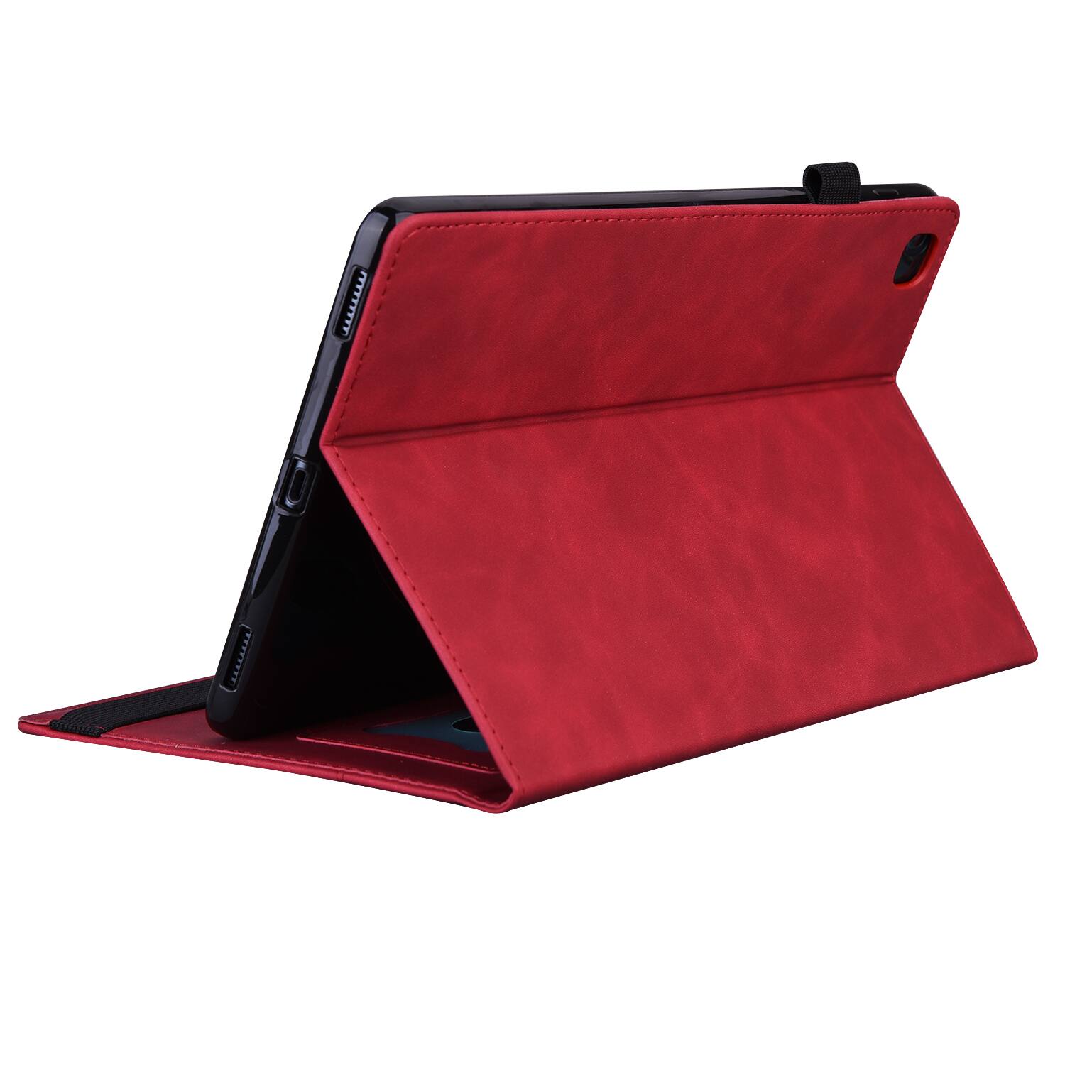 Alt View 3. Dteck - for Samsung Galaxy Tab A1+/A9+ 11 inch Case, PU Leather Folio Stand Cover with Credit Card Slots - Red.
