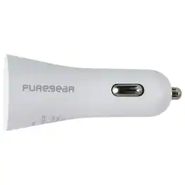 PureGear - LightSpeed 20W Lightning 8-Pin to USB-C Car Charger - White