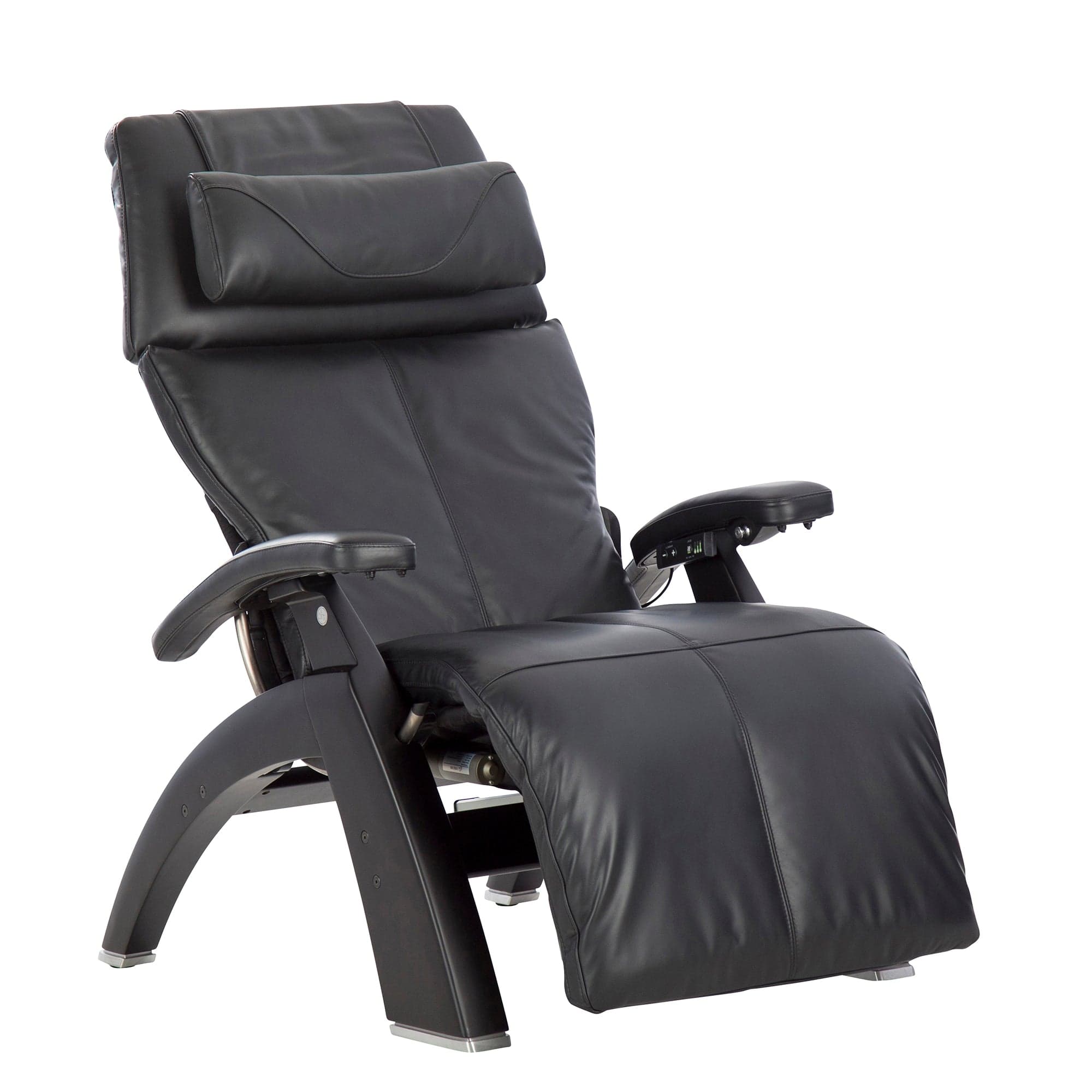 Human Touch - Perfect Chair PC-610 Omni-Motion Power Zero Gravity Recliner with Independent Back & Leg Adjustments - Matte Black / Black Premium Leather / Supreme