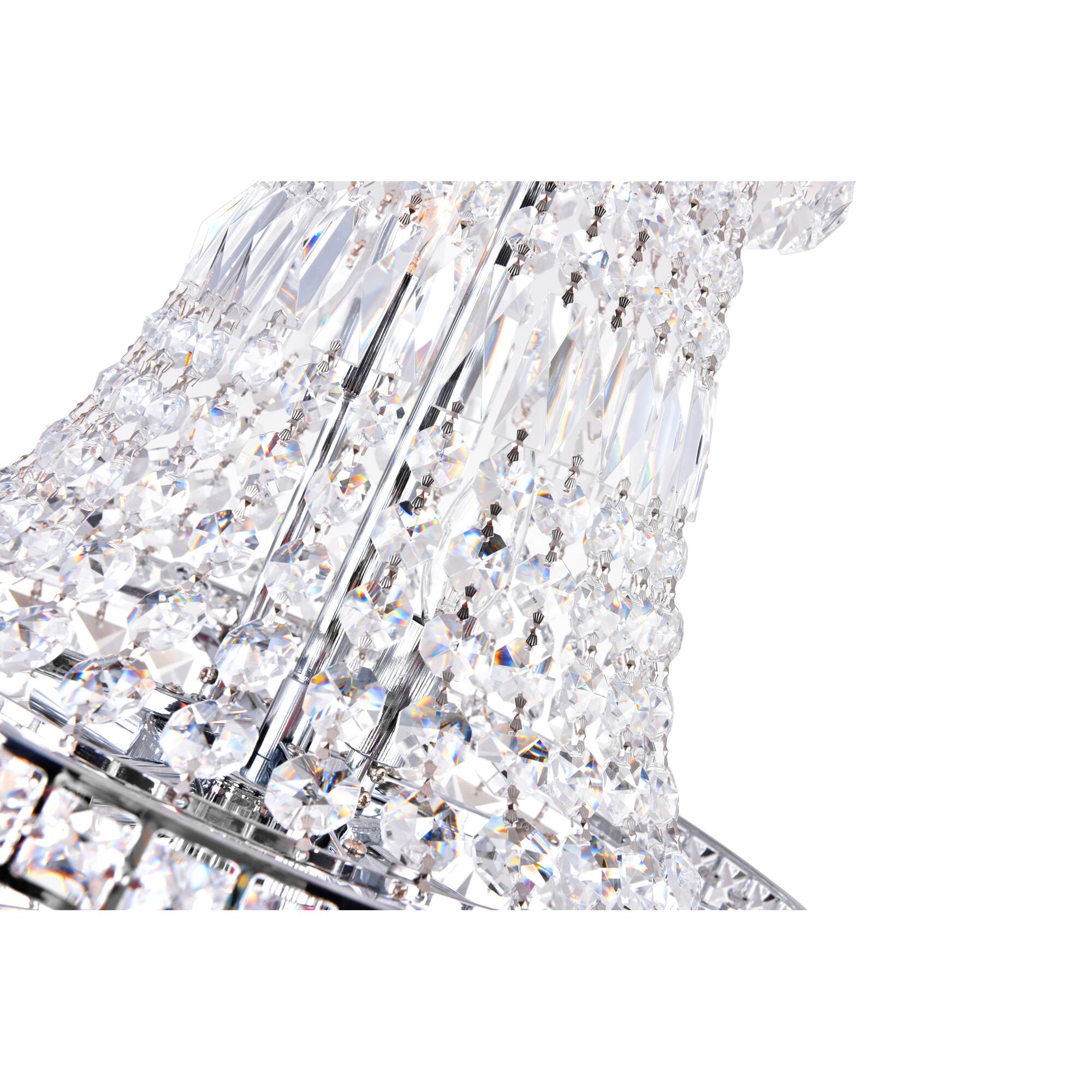 Angle. CWI Lighting - Stefania 8 Light Down Chandelier With Chrome Finish - Chrome.
