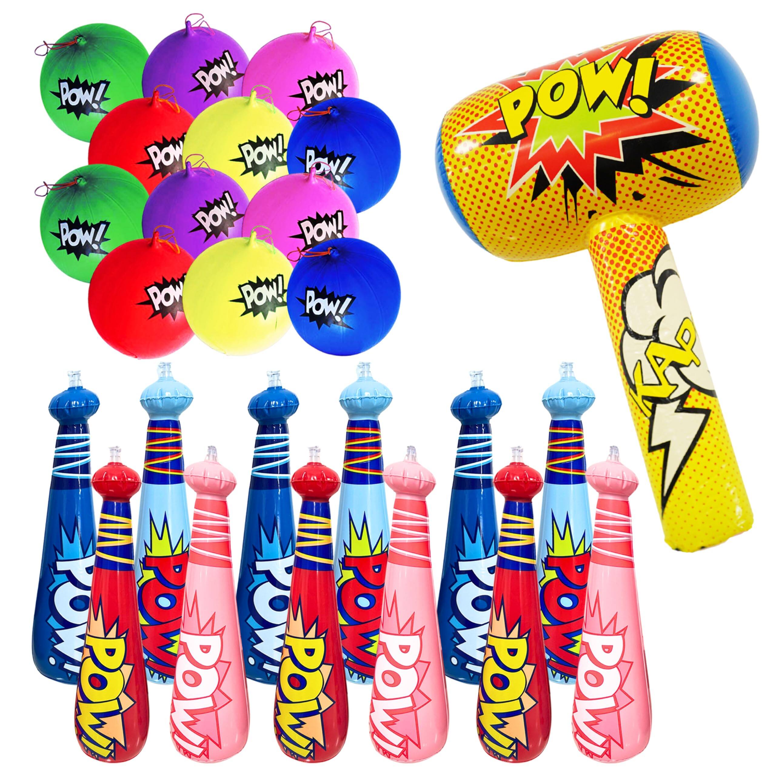 Vulpecula Spade 25 Piece Set Inflatable Baseball Bats with Pow Design ...