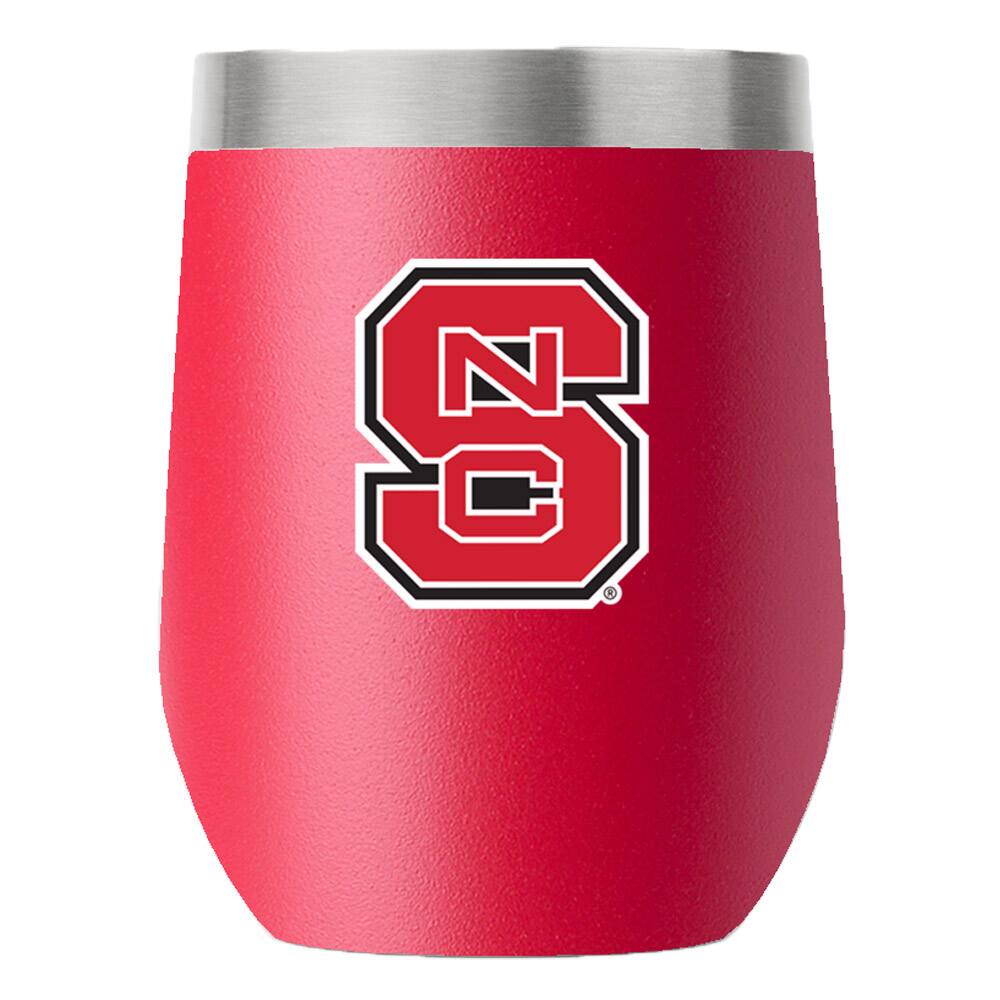 Front. Gametime Sidekicks - NC State Wolfpack 12oz. Stemless Tumbler - Multicolor.