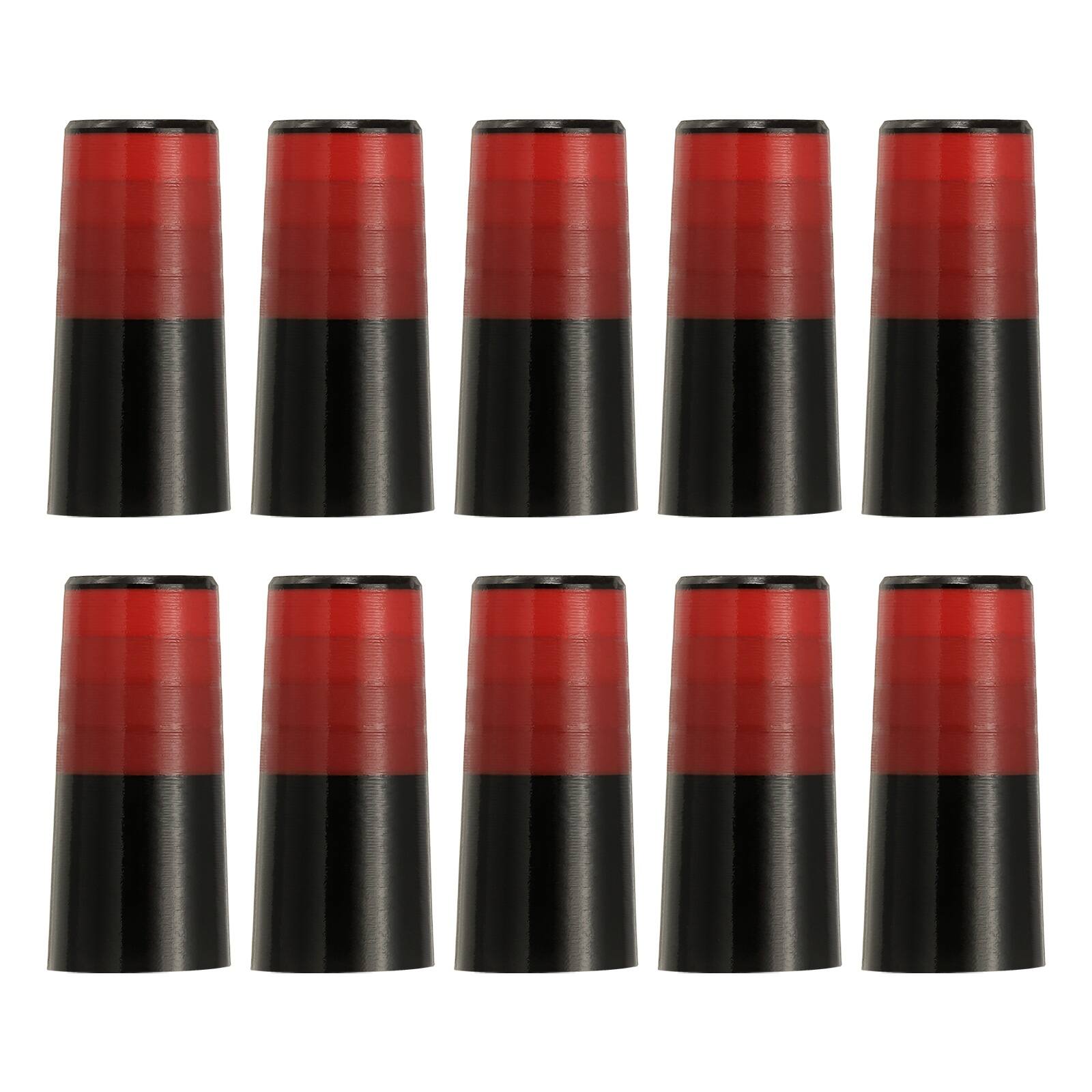 Front. Unique Bargains - Golf Iron Ferrules, Golf Club Ferrules Fits 0.35In Tapered Steel Shafts, 10pcs - Fits Golfing Club Repair/Replacement - Red, Black.