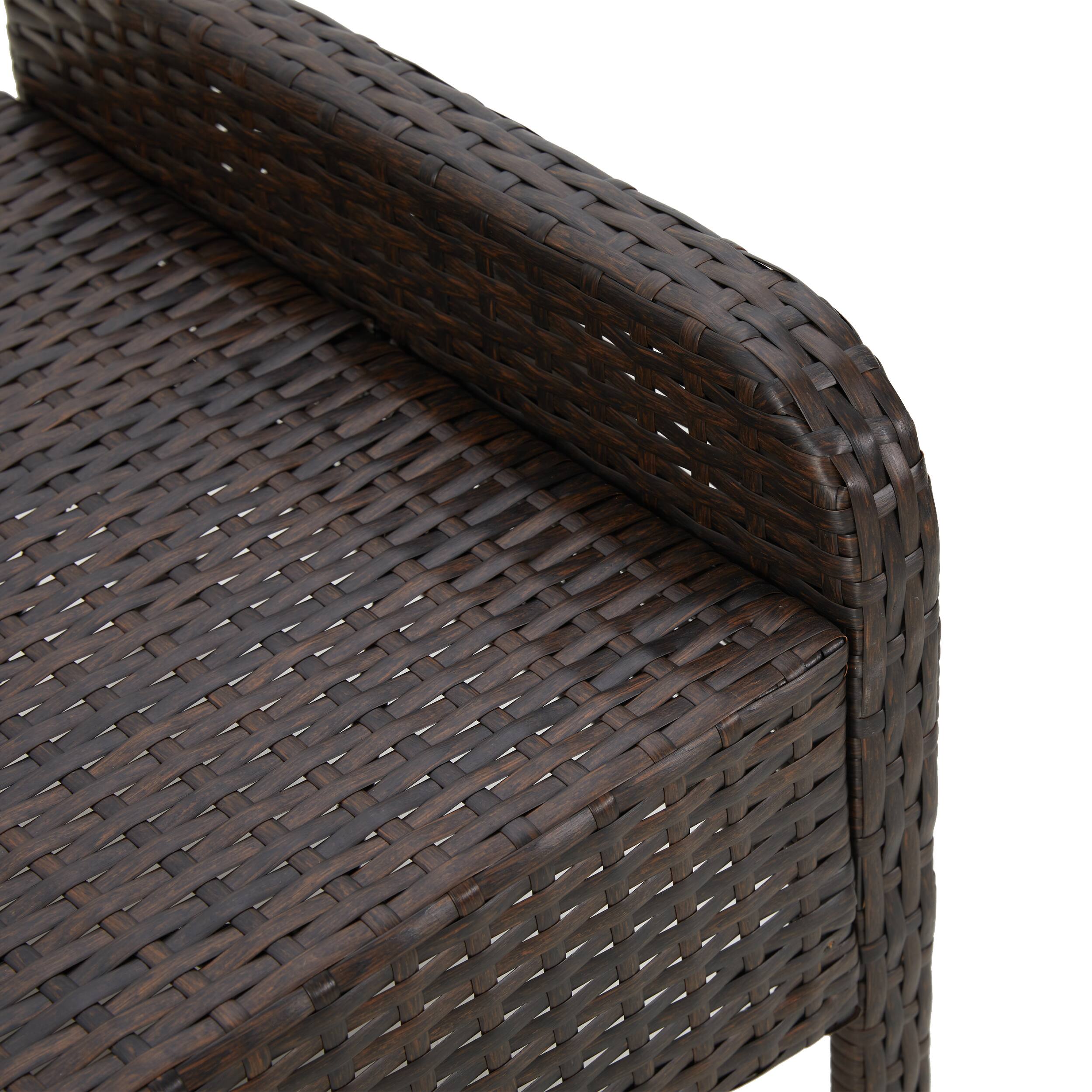 Alt View 6. Mondawe - 5-Piece Wicker Outdoor Conversation Sofa Set with Cushions - Brown+Khaki.