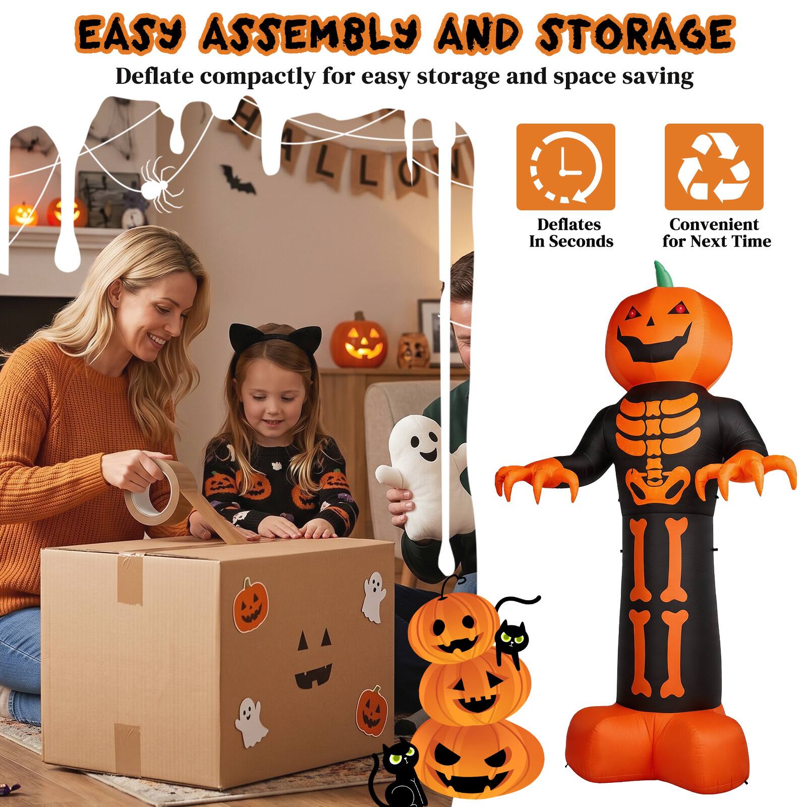 EASY ASSEMBLY AND STORAGE  
Deflate compactly for easy storage and space saving  
Deflates In Seconds  
Convenient for Next Time