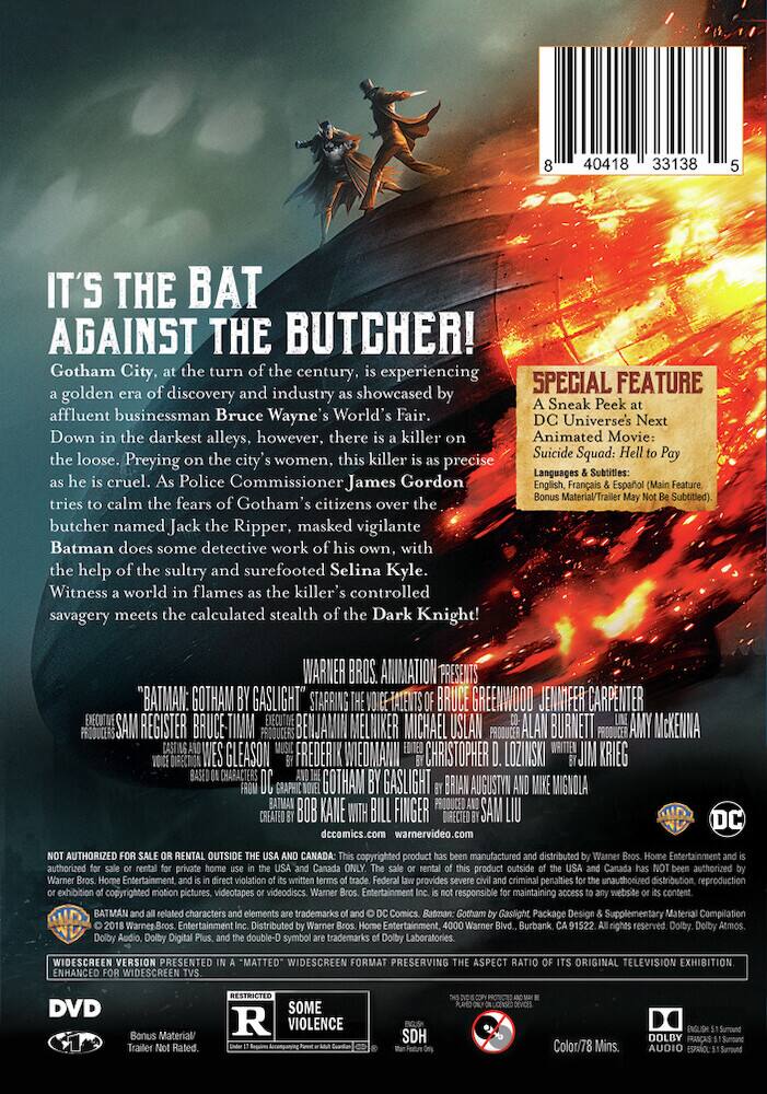 Angle. DCU: Batman: Gotham By Gaslight - DVD.