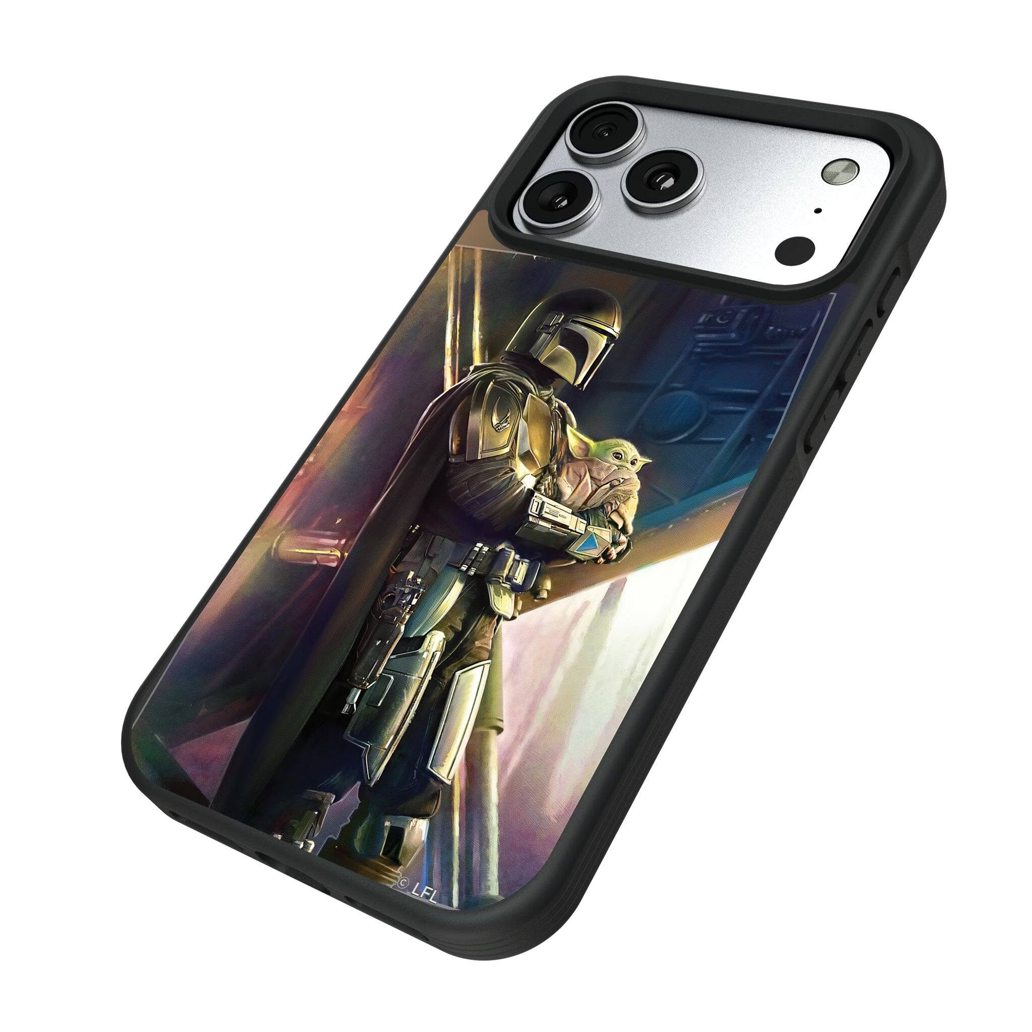Angle. Keyscaper - Star Wars: The Mandalorian Portrait Bump Phone Case - Apple iPhone Air - Din Djarin.