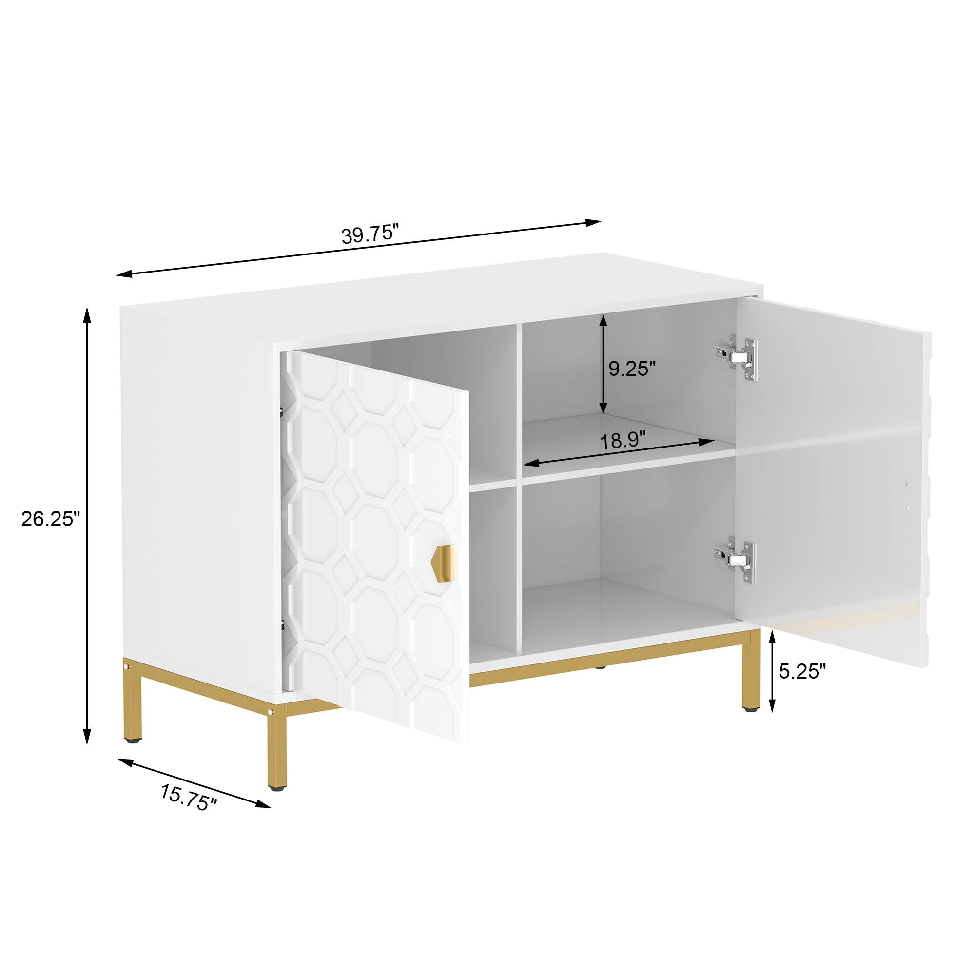 39.75", 26.25", 15.75", 5.25", 9.25", 18.9"
